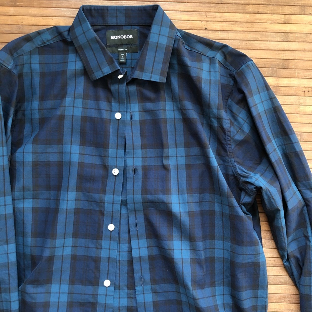 Bonobos Button Down Size Large (Long) Tailored - image 5
